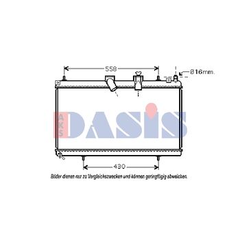 Kühler, Motorkühlung AKS DASIS 060059N für FIAT ULYSSE (179_) PEUGEOT 407 (6D_) …