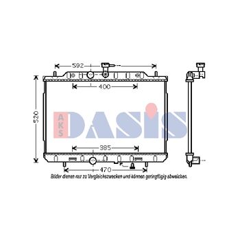 Kühler, Motorkühlung AKS DASIS 070148N für NISSAN X-TRAIL (T31…