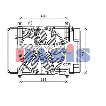 Fan, radiator -- AKS DASIS, Diameter [mm]: 380, Voltage [V]: 12...