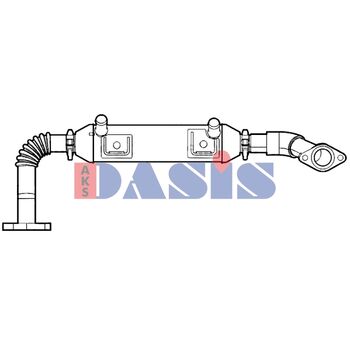 Cooler, exhaust gas recirculation -- AKS DASIS, ALFA ROMEO, FIAT, GT...
