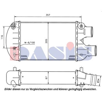 Ladeluftkühler AKS DASIS 087080N für FIAT MULTIPLA (186_…