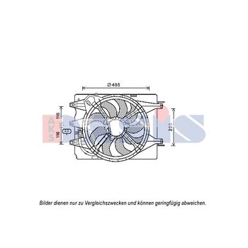 Lüfter, Motorkühlung AKS DASIS 088103N für FIAT 500L (351_, 352_…