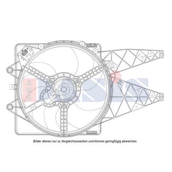 Lüfter, Motorkühlung AKS DASIS 088139N für FIAT BRAVO II (198_…