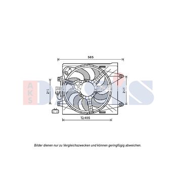 Lüfter, Motorkühlung AKS DASIS 088147N für FIAT PANDA (312_, 319_…