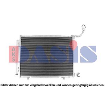 Kondensator, Klimaanlage AKS DASIS 092040N für FORD FIESTA VII