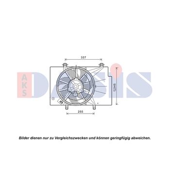 Lüfter, Motorkühlung AKS DASIS 098138N für FORD B-MAX (JK) ECOSPORT FIESTA VI …