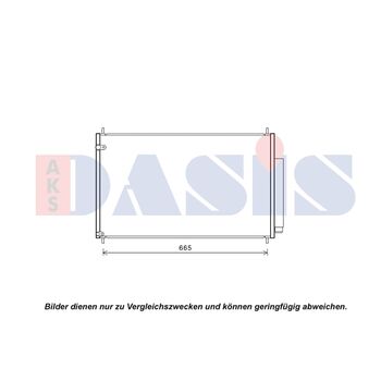 Kondensator, Klimaanlage AKS DASIS 102042N für HONDA LEGEND IV (KB_…