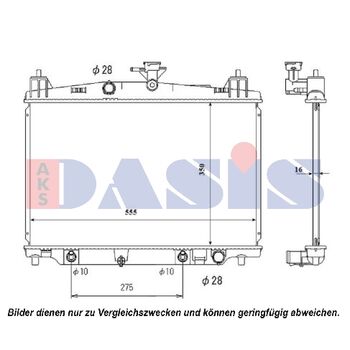 Kühler, Motorkühlung AKS DASIS 110064N für MAZDA 2 (DE…