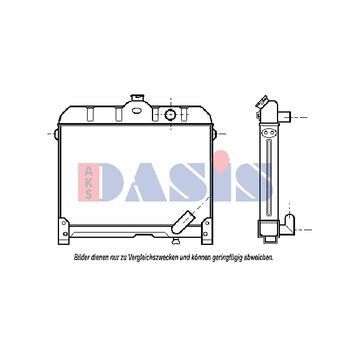 Kühler, Motorkühlung AKS DASIS 130950N für MERCEDES-BENZ T2/L Pritsche/…