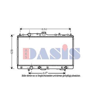 Kühler, Motorkühlung AKS DASIS 140034N für MITSUBISHI COLT V (CJ_, CP_) LANCER …