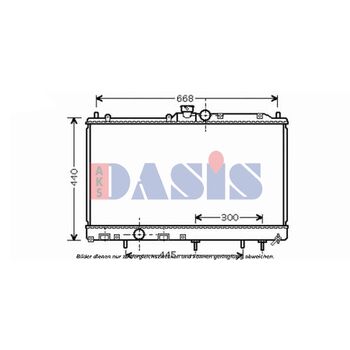 Kühler, Motorkühlung AKS DASIS 140084N für MITSUBISHI LANCER VII (CS_A, CT_A…