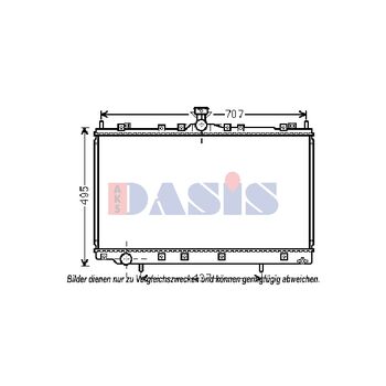 Kühler, Motorkühlung AKS DASIS 140097N für MITSUBISHI GRANDIS (NA_W…