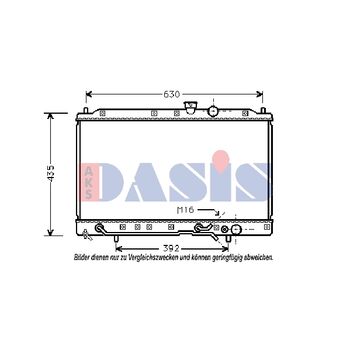 Kühler, Motorkühlung AKS DASIS 140110N für MITSUBISHI COLT IV (CA_A) LANCER IV …