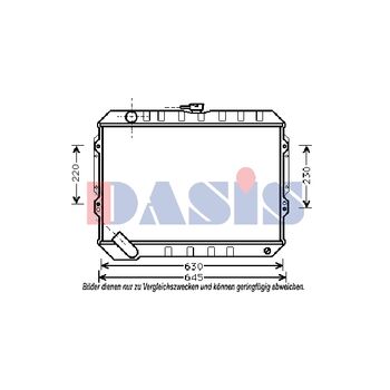 Radiator, engine cooling -- AKS DASIS, MITSUBISHI, PAJERO II (V3_W,...