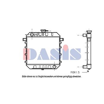 Kühler, Motorkühlung AKS DASIS 150036N für OPEL ASCONA B (81_, 86_, 87_, 88_) …