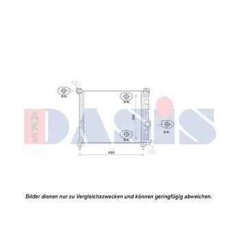 Kühler, Motorkühlung AKS DASIS 150109N für OPEL MERIVA B Großraumlimousine (S10…