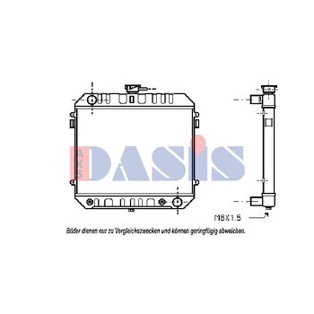 Radiator, engine cooling -- AKS DASIS, OPEL, MANTA B (58_, 59_), CC...