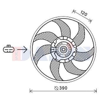 Lüfter, Motorkühlung AKS DASIS 158117N für OPEL MERIVA B Großraumlimousine (S10…