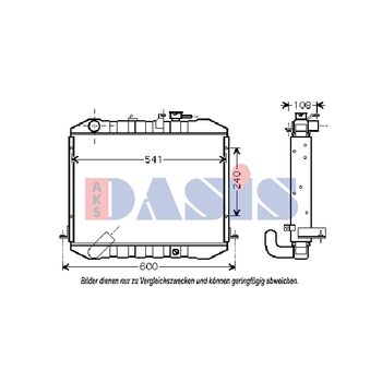 Kühler, Motorkühlung AKS DASIS 210171N für TOYOTA DYNA Pritsche/Fahrgestell (_U_…