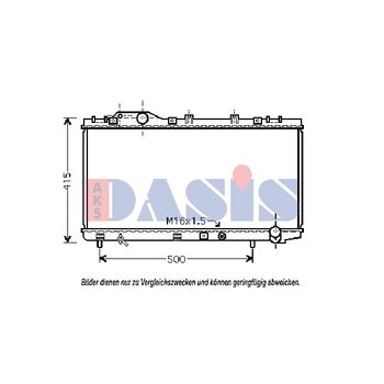 Kühler, Motorkühlung AKS DASIS 210182N für TOYOTA COROLLA Compact (_E11_) …