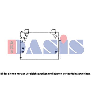 Condenser, air conditioning -- AKS DASIS, Core Dimensions: 648x440x16...