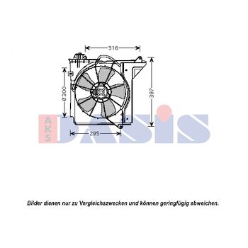 Lüfter, Motorkühlung AKS DASIS 218033N für TOYOTA YARIS (_P1_…