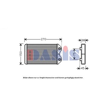 Wärmetauscher, Innenraumheizung AKS DASIS 219000N für TOYOTA COROLLA Compact (…
