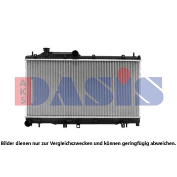 Radiator, engine cooling -- AKS DASIS, Length [mm]: 645, Width [mm]: 322...