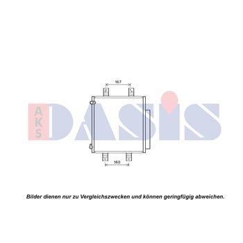 Kondensator, Klimaanlage AKS DASIS 362010N für SUBARU JUSTY IV DAIHATSU SIRION (…