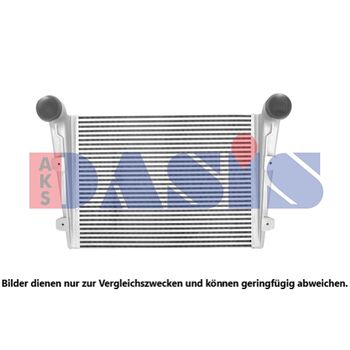 Intercooler, charger -- AKS DASIS, Core Dimensions: 650x121x94...
