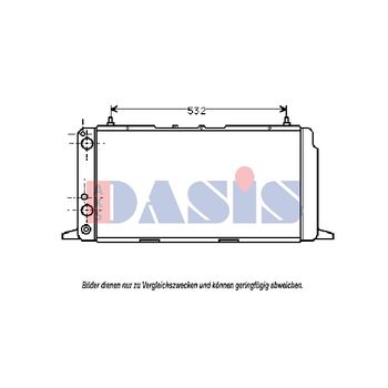 Kühler, Motorkühlung AKS DASIS 480980N für AUDI 100 (44, 44Q, C3) 100 Avant (44…
