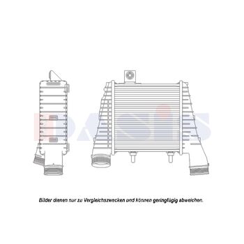 Ladeluftkühler AKS DASIS 487034N für AUDI A8 (4H2, 4H8, 4HC, 4HL…