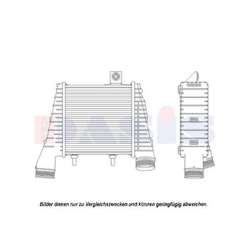 Ladeluftkühler AKS DASIS 487035N für AUDI A8 (4H2, 4H8, 4HC, 4HL…