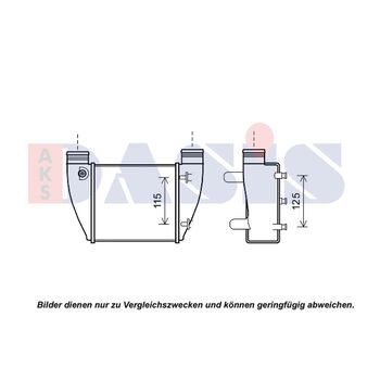 Ladeluftkühler AKS DASIS 487043N für AUDI A4 (8EC, B7) A4 Avant (8ED, B7) SEAT …