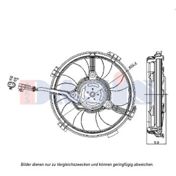 Fan, radiator -- AKS DASIS, VW, PASSAT Estate (3B5), Variant, (3B6), ...