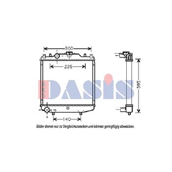 Kühler, Motorkühlung AKS DASIS 510018N für DAEWOO TICO (KLY3…