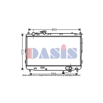 Kühler, Motorkühlung AKS DASIS 510082N für KIA CARENS II Großraumlimousine (FJ…