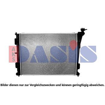 Radiator, engine cooling -- AKS DASIS, Core Dimensions: 638x495x14...