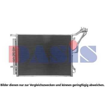 Condenser, air conditioning -- AKS DASIS, Core Dimensions: 520x388x20...