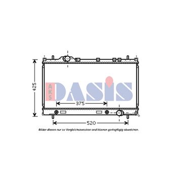 Kühler, Motorkühlung AKS DASIS 520096N für CHRYSLER NEON (PL) NEON II