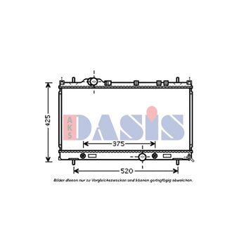Kühler, Motorkühlung AKS DASIS 520097N für CHRYSLER NEON (PL) NEON II