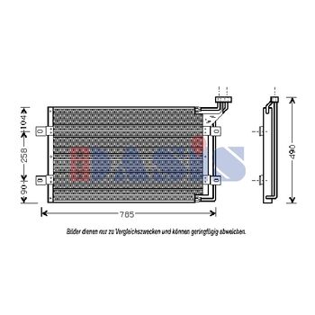 Kondensator, Klimaanlage AKS DASIS 522021N