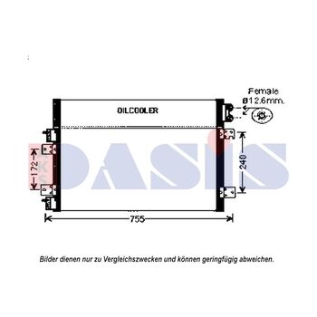 Kondensator, Klimaanlage AKS DASIS 522074N für CHRYSLER SEBRING Cabriolet (JS) …