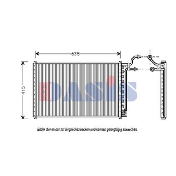 Condenser, air conditioning -- AKS DASIS, Length [mm]: 635...