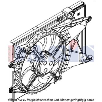 Lüfter, Motorkühlung AKS DASIS 528050N für CHEVROLET AVEO Schrägheck (T300) AVEO…