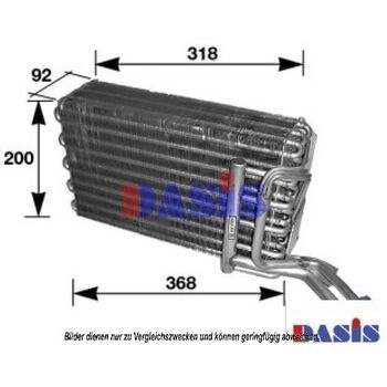 Evaporator, air conditioning -- AKS DASIS, JAGUAR, XJ (X300, X330), ...