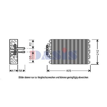 Evaporator, air conditioning -- AKS DASIS, MERCEDES-BENZ, FORD, ...