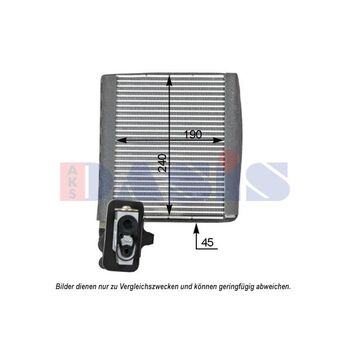 Evaporator, air conditioning -- AKS DASIS, FORD, KUGA II (DM2)...
