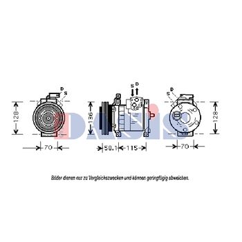 Kompressor, Klimaanlage AKS DASIS 850366N für CHRYSLER PT CRUISER (PT_) PT …