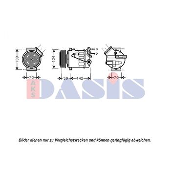 Compressor, air conditioning -- AKS DASIS, OPEL, VAUXHALL, VECTRA C...